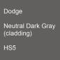 Preview: Dodge, Neutral Dark Gray (cladding), HS5.